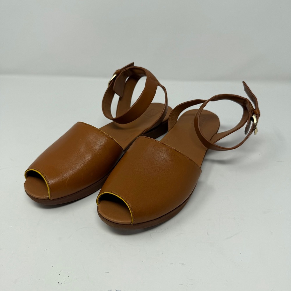 FitFlop Cova Pop Binding Back-Strap Sandals Tan Yellow Women US 9